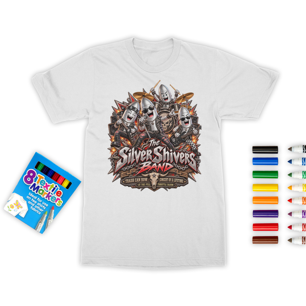The Silver Shivers Band Colouring T-Shirt