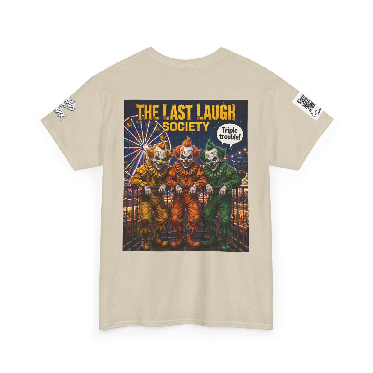 The Last Laugh Society Tee #160 — Carnival Clown Horror Graphic T-Shirt