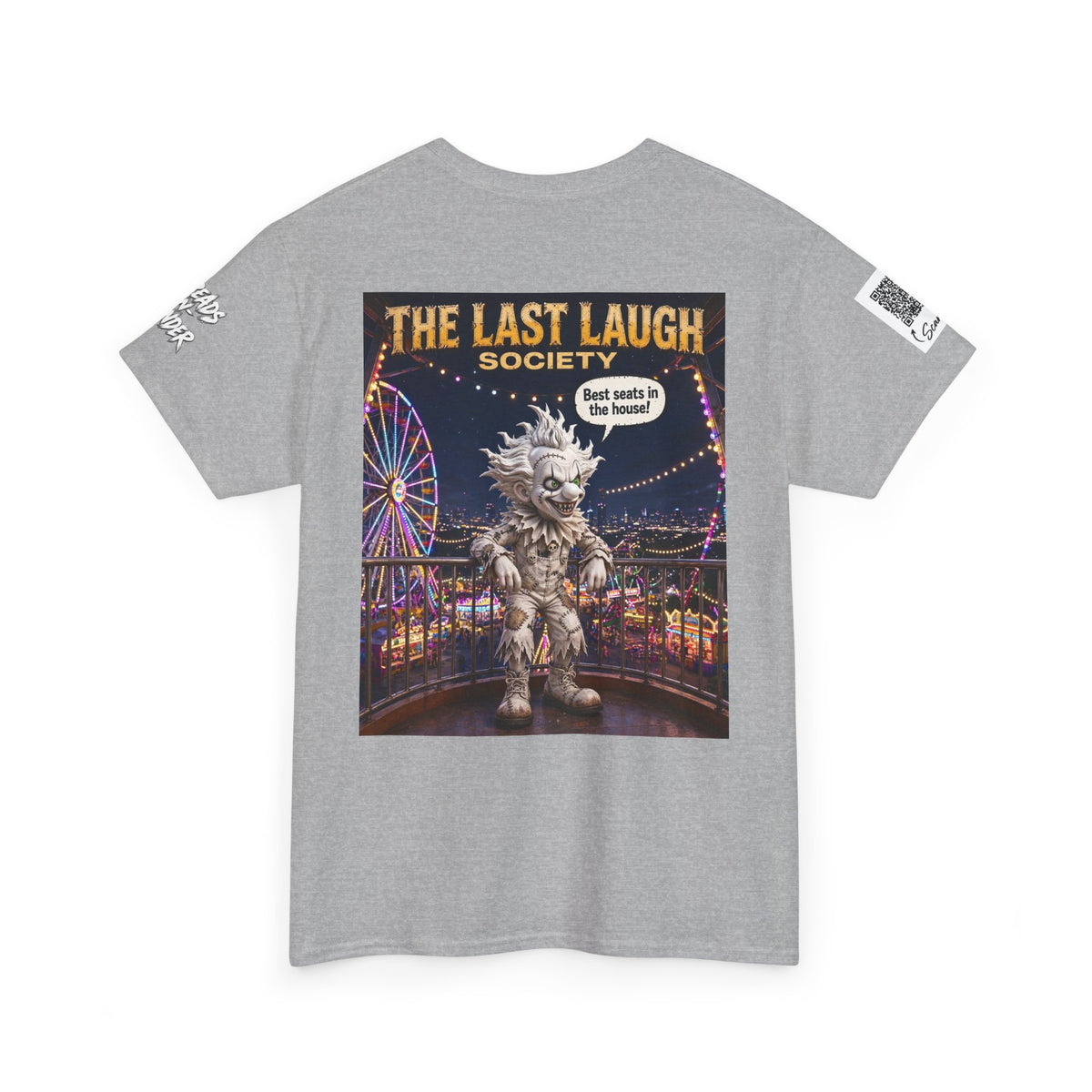 The Last Laugh Society Tee #109 — Carnival Clown Horror Graphic T-Shirt