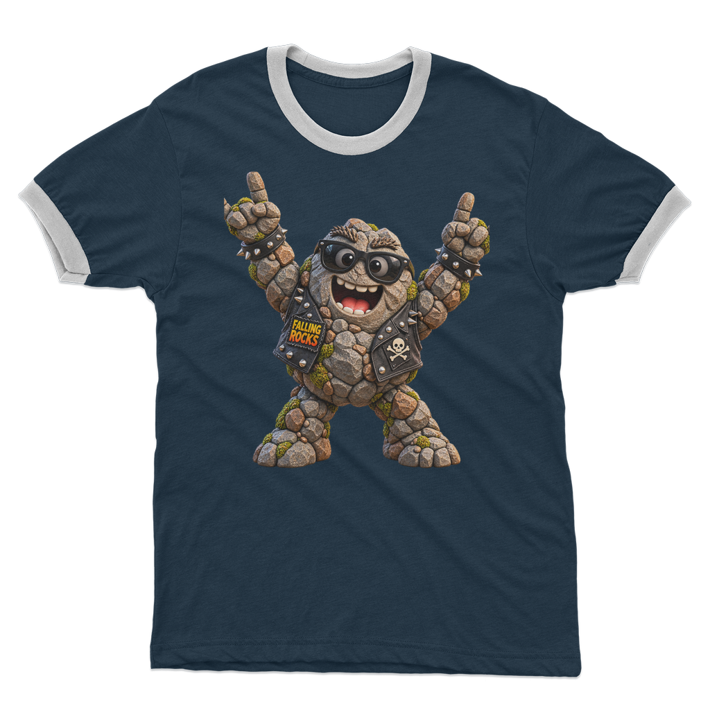 Falling Rocks COllection Adult Ringer T-Shirt