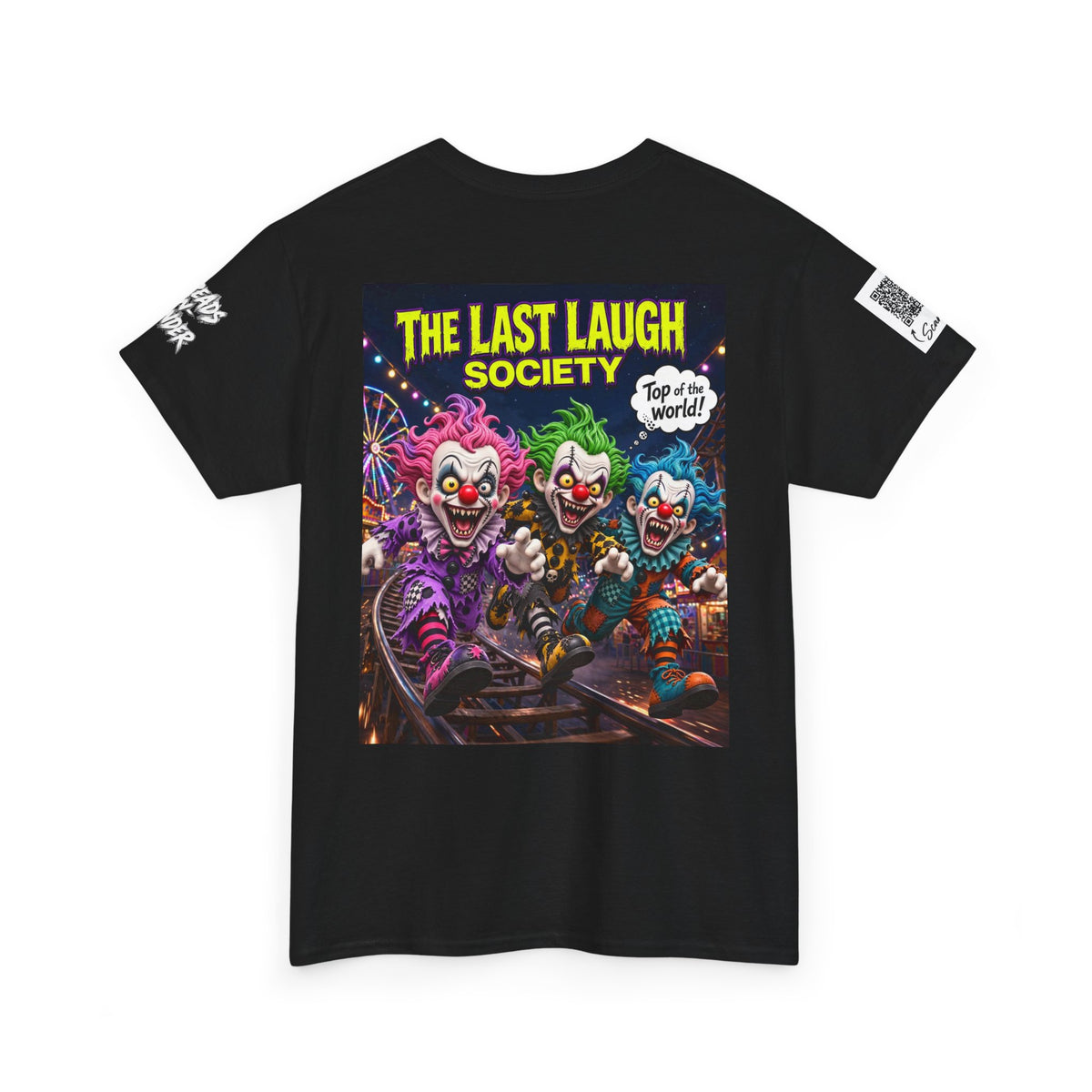 The Last Laugh Society Tee #141 — Carnival Clown Horror Graphic T-Shirt