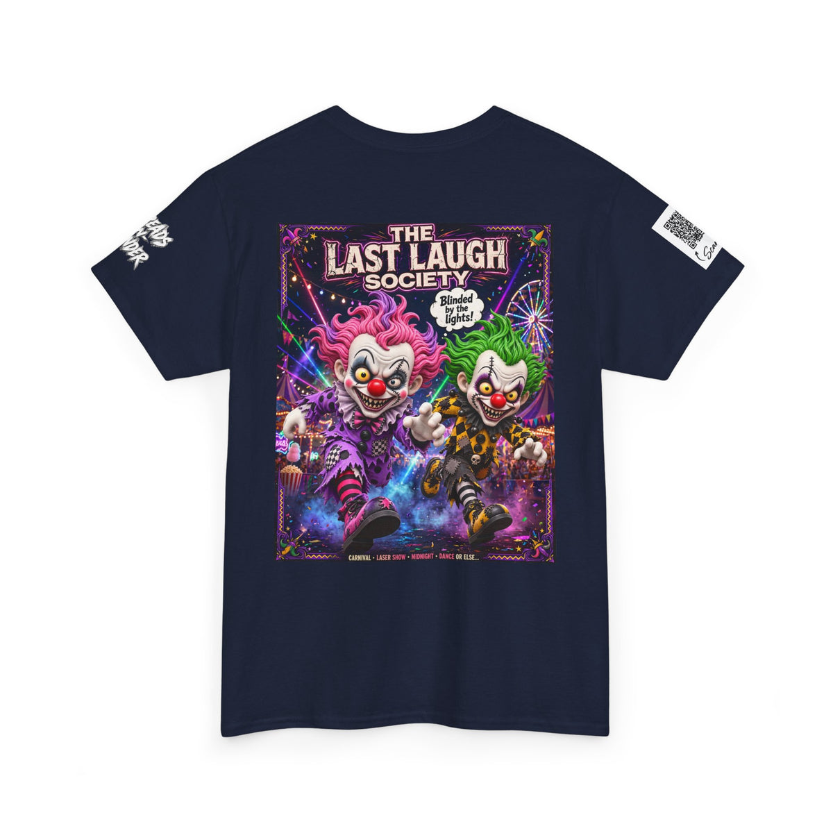 The Last Laugh Society Tee #138 — Carnival Clown Horror Graphic T-Shirt