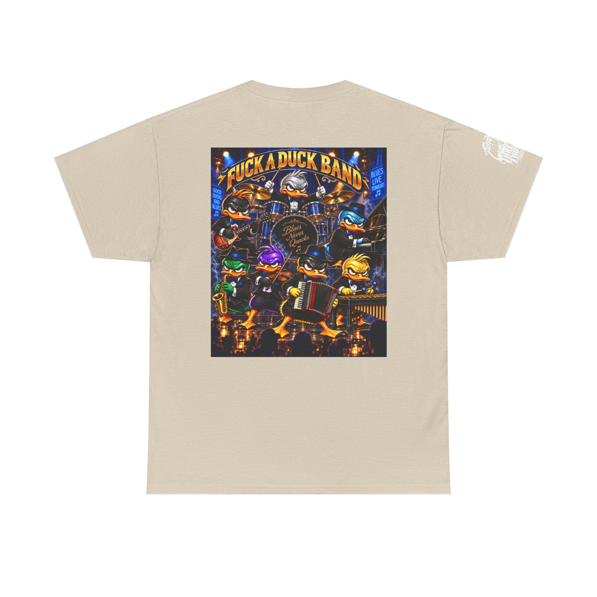 Blues, Tunes & Quacks — Duck Band Back Graphic Tee