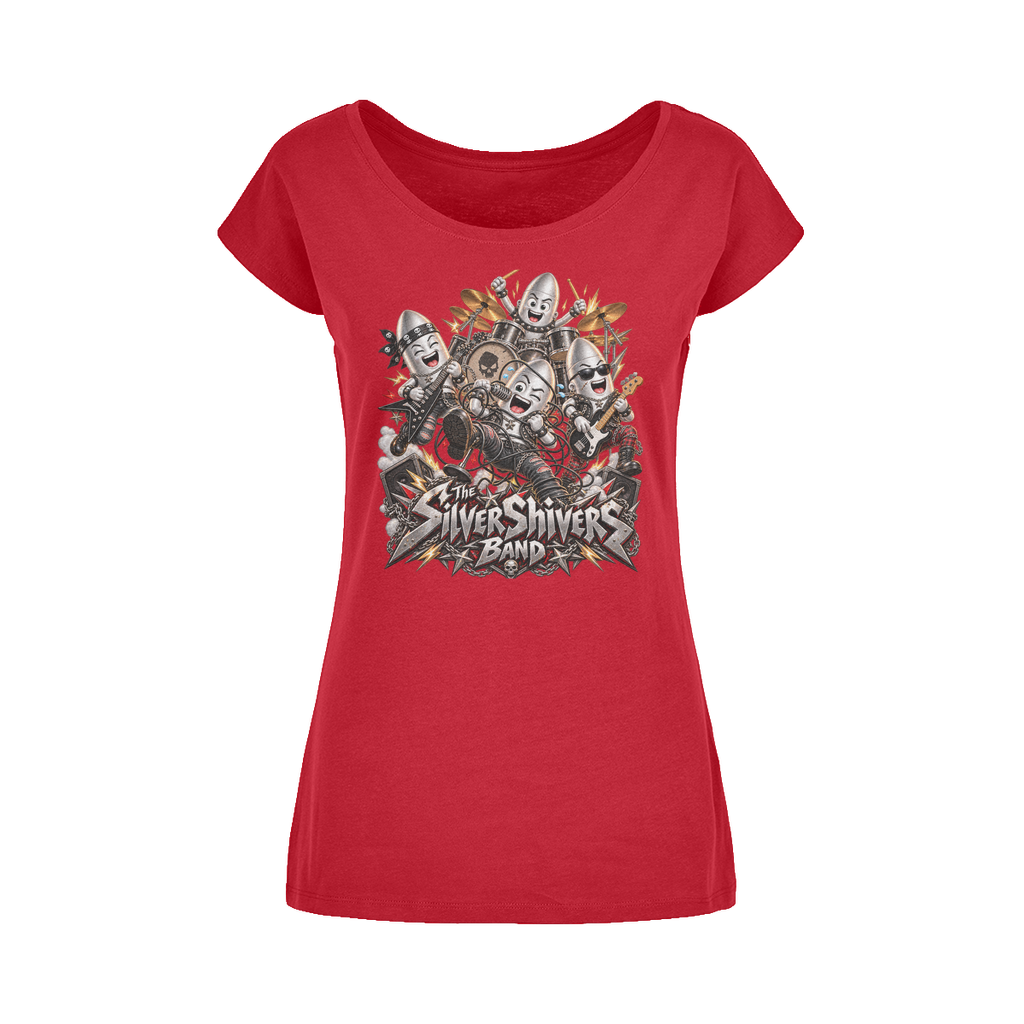 The Silver Shivers Band Wide Neck Womens T-Shirt XS-5XL