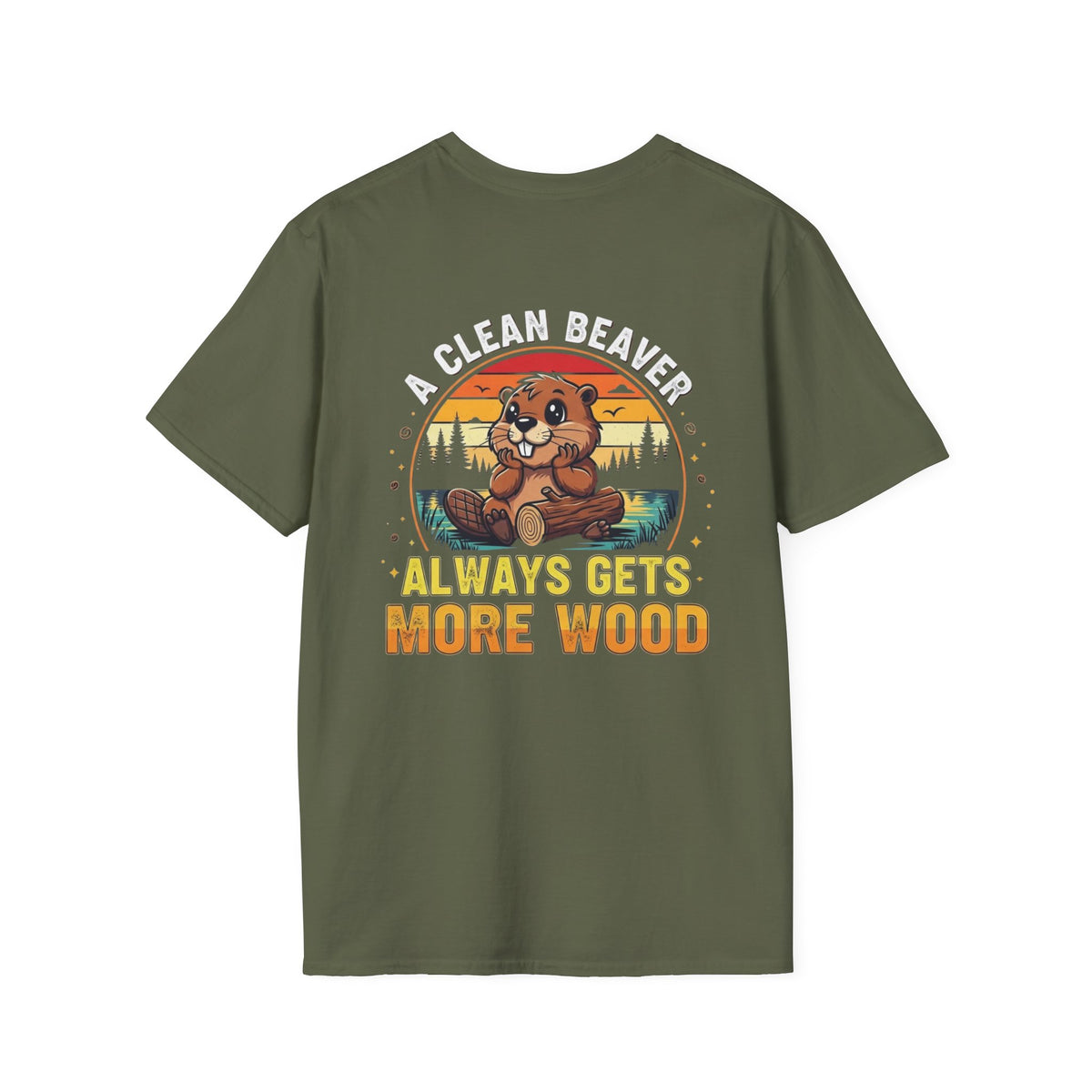 A Clean Beaver T-Shirt — "A Clean Beaver Always Gets More Wood" Retro Graphic Tee