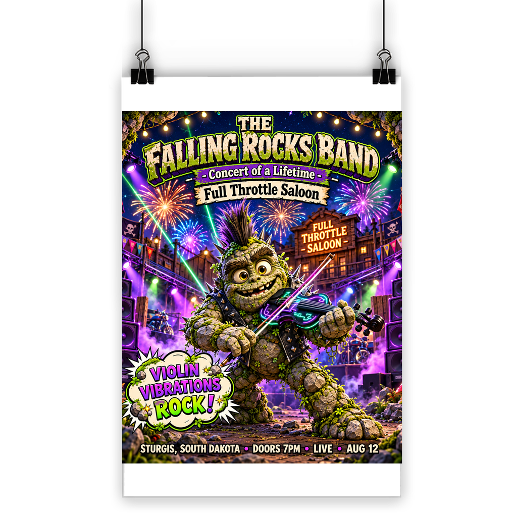 Falling Rocks Collection Classic Poster