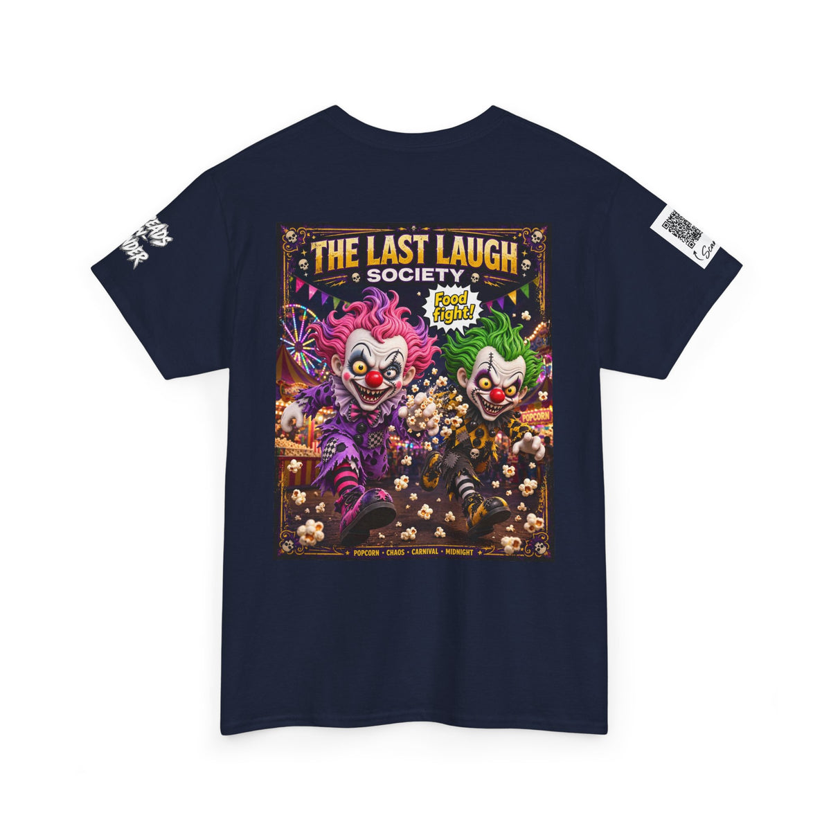 The Last Laugh Society Tee #132 — Carnival Clown Horror Graphic T-Shirt
