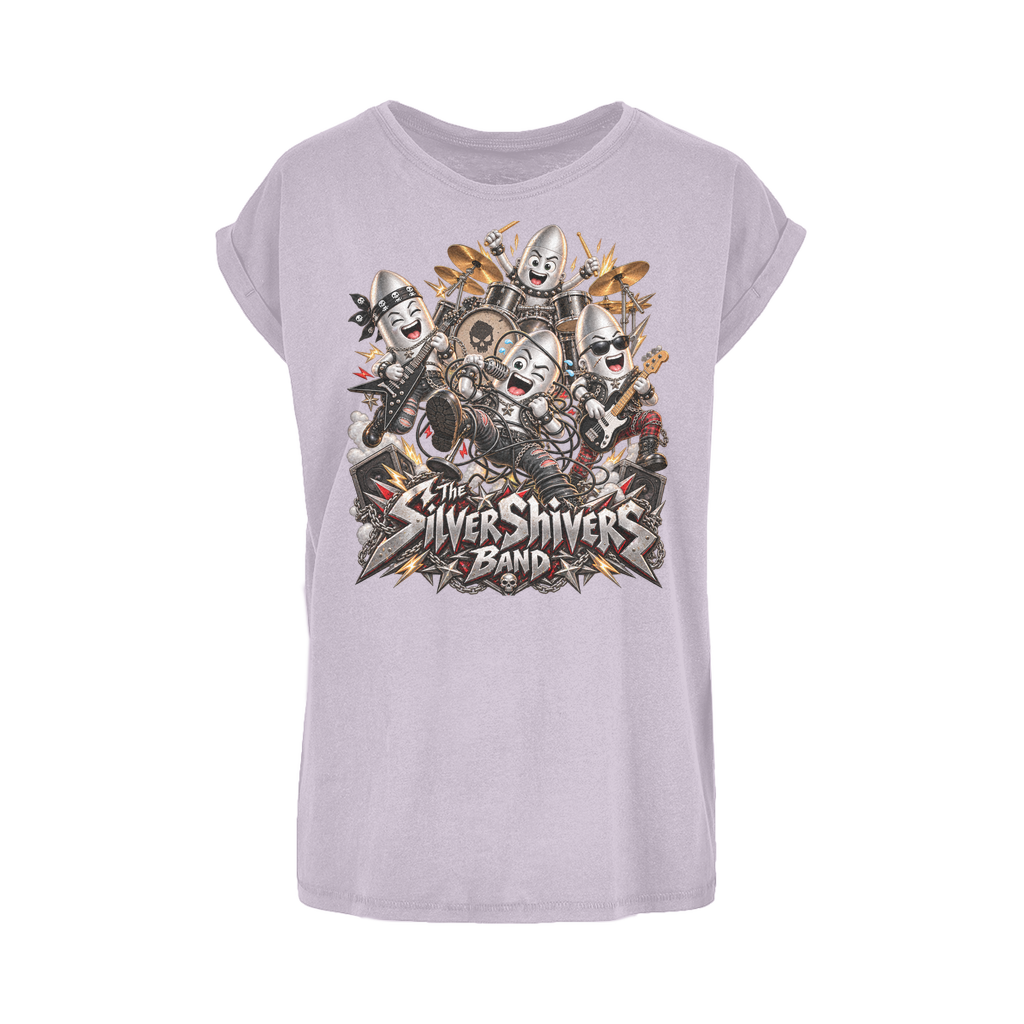 The Silver Shivers Band Women's Extended Shoulder T-Shirt XS-5XL