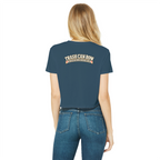 Trash Can Row – Classic Women's Cropped Raw Edge T-Shirt