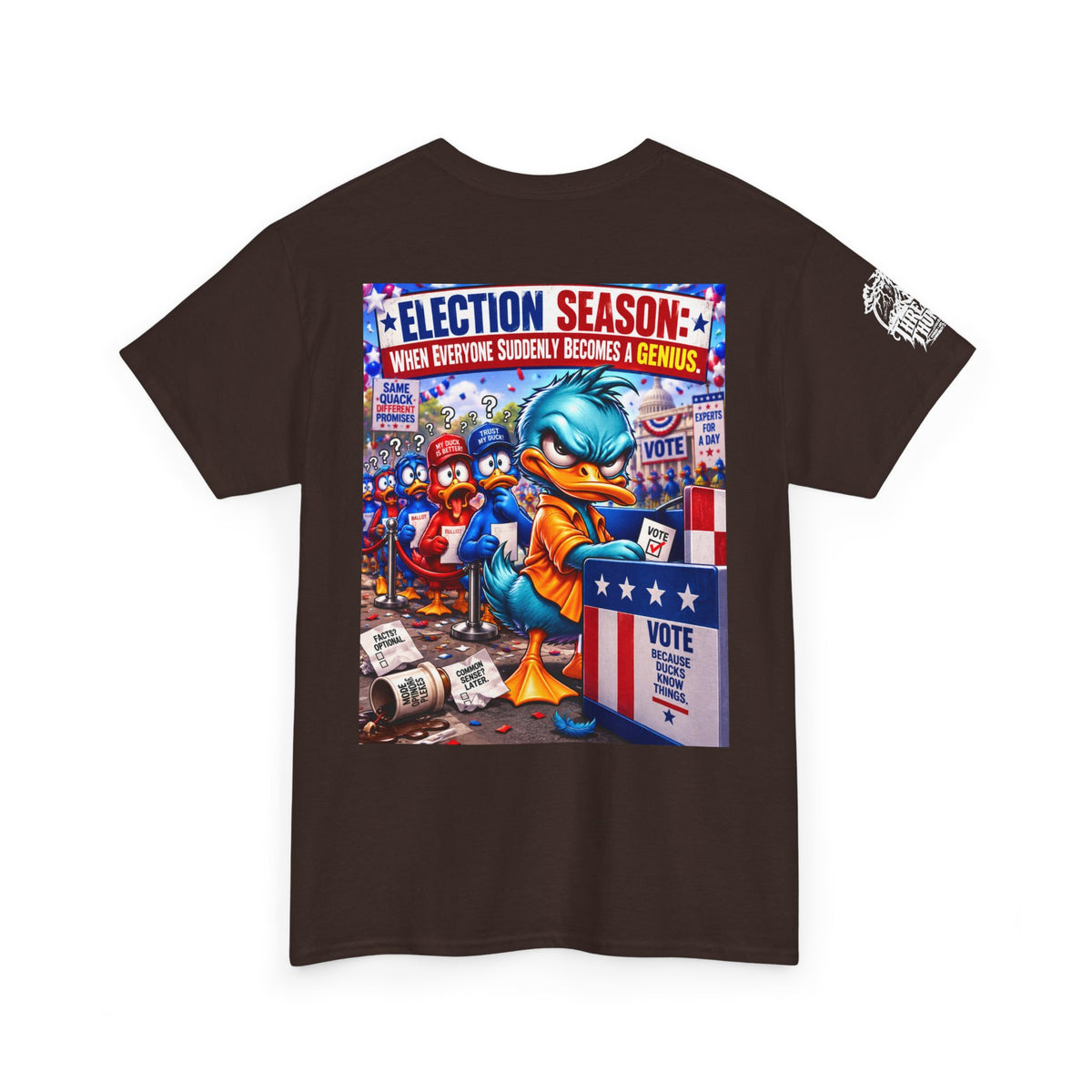 Election Season — When Everyone Suddenly Becomes a Genius Back Graphic Tee