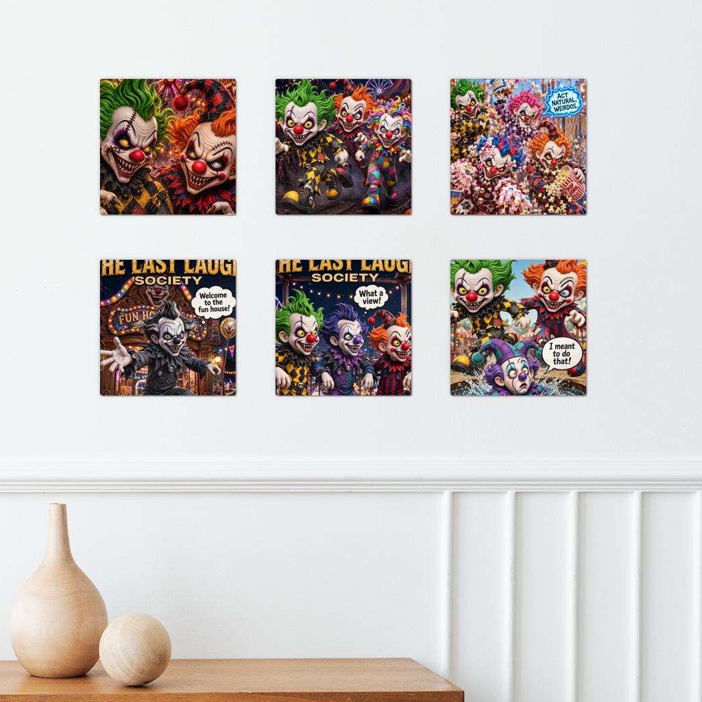 The Last Laugh Society Square Wall Tiles Set of 6