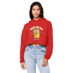TRASH CAN MAN Cropped Raw Edge Boyfriend Hoodie