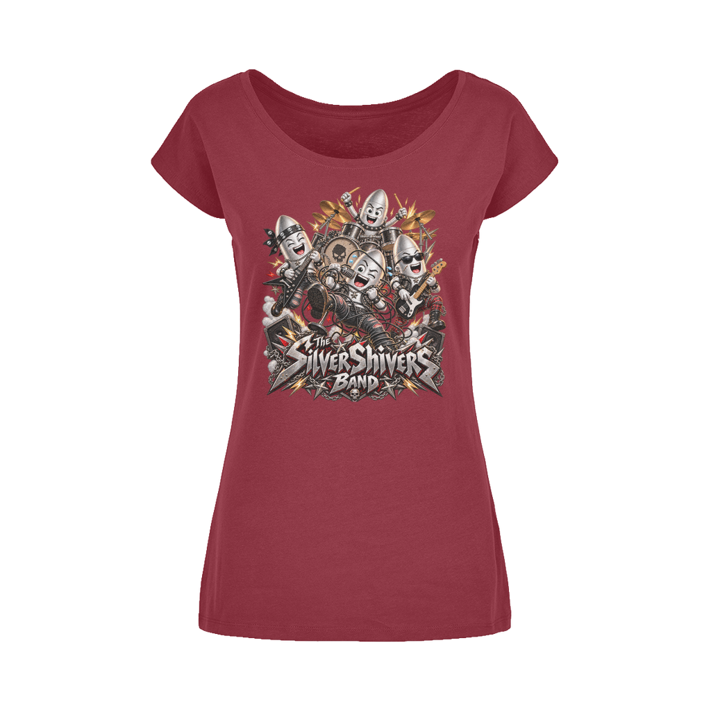The Silver Shivers Band Wide Neck Womens T-Shirt XS-5XL