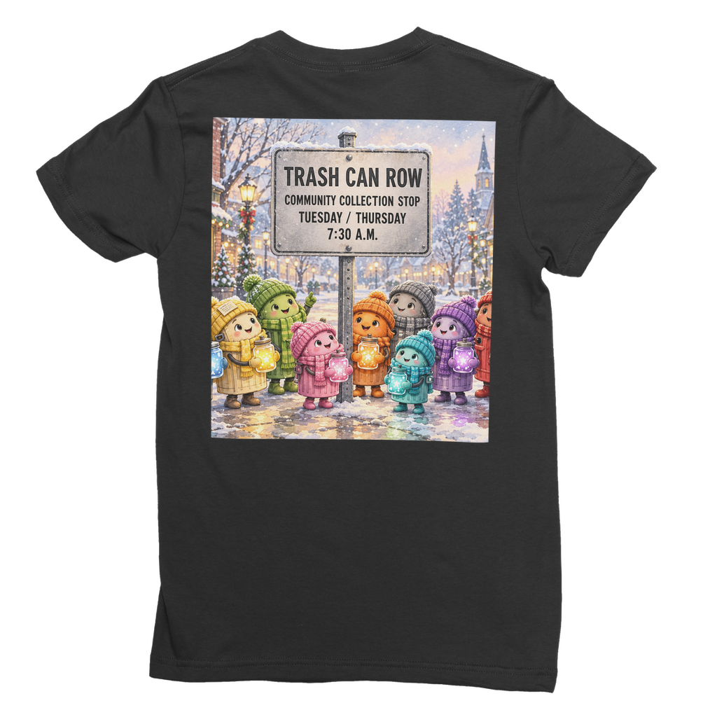 Trash Can Row Premium Jersey Women's T-Shirt