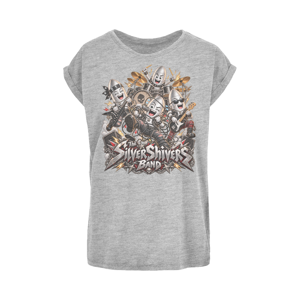 The Silver Shivers Band Women's Extended Shoulder T-Shirt XS-5XL