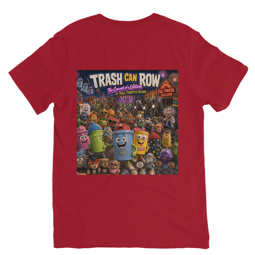 Trash Can Row: Concert for a Lifetime – Premium V-Neck T-Shirt