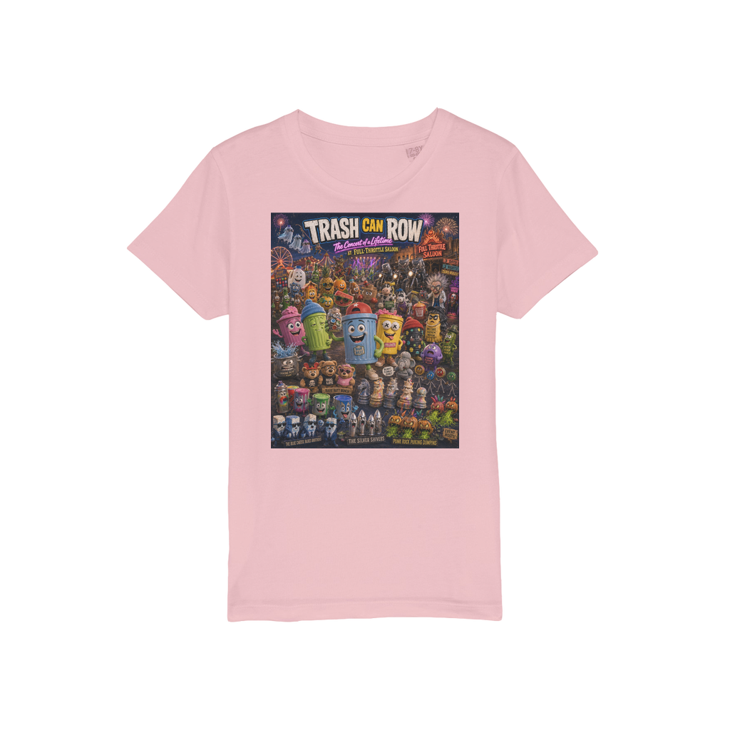 Trash Can Row CONCERT FOR A LIFETIME Organic Jersey Kids T-Shirt