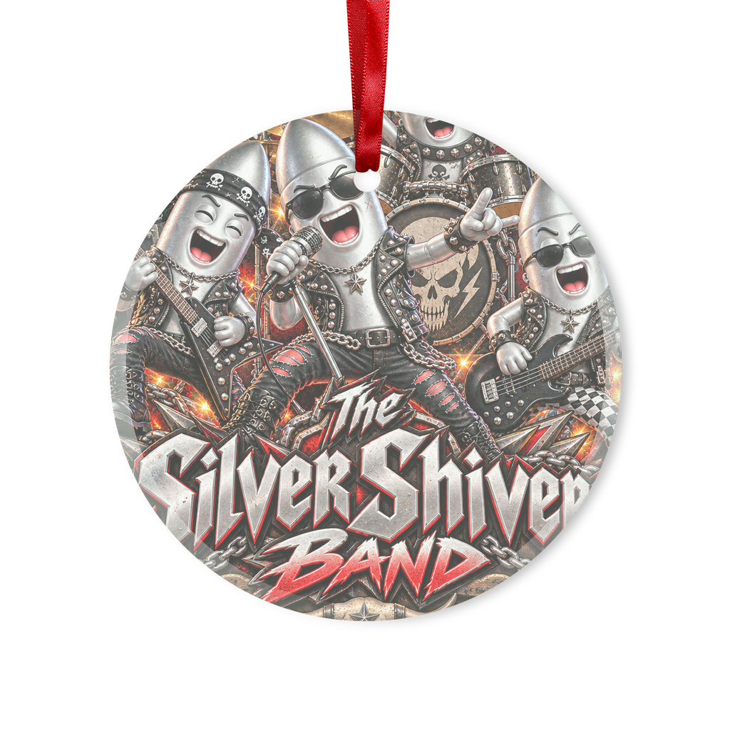 The Silver Shivers Band Glass Hanging Ornament