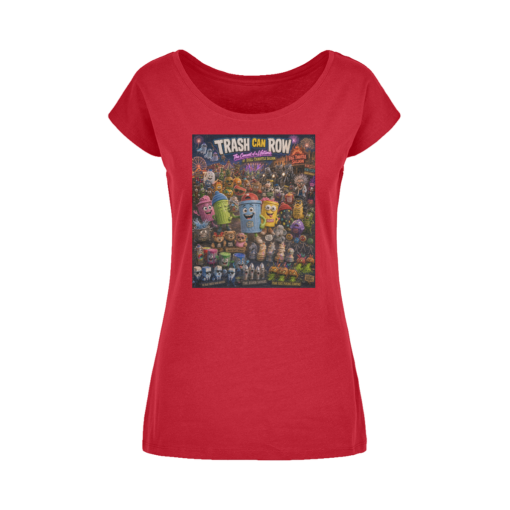 Trash Can Row CONCERT FOR A LIFETIME Wide Neck Women's T-Shirt XS-5XL