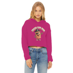 TRASH CAN MAN Ladies Cropped Raw Edge Hoodie
