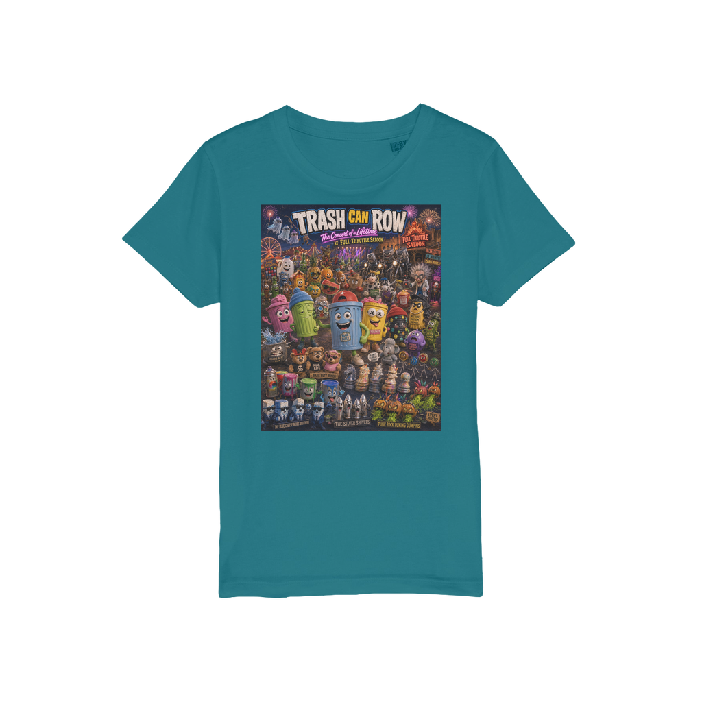 Trash Can Row CONCERT FOR A LIFETIME Organic Jersey Kids T-Shirt