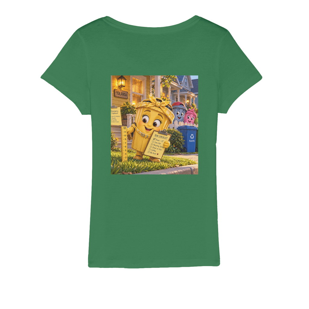 Trash Can Row Organic Jersey Women's T-Shirt