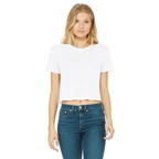 Falling Rocks COllection Classic Women's Cropped Raw Edge T-Shirt