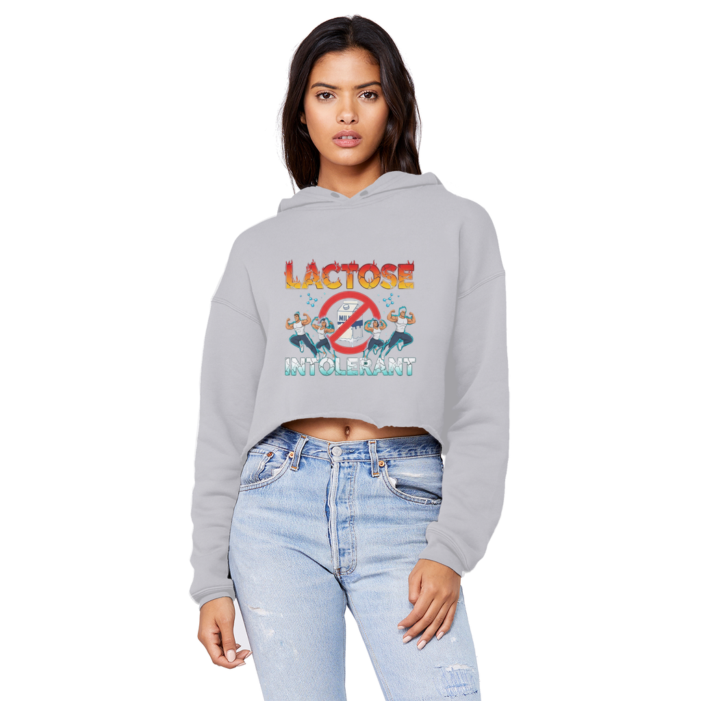 AOB Cropped Raw Edge Boyfriend Hoodie