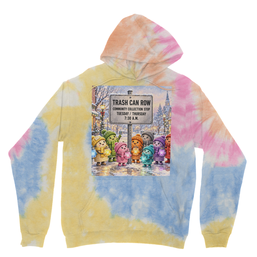 Trash Can Row Tie Dye Hoodie