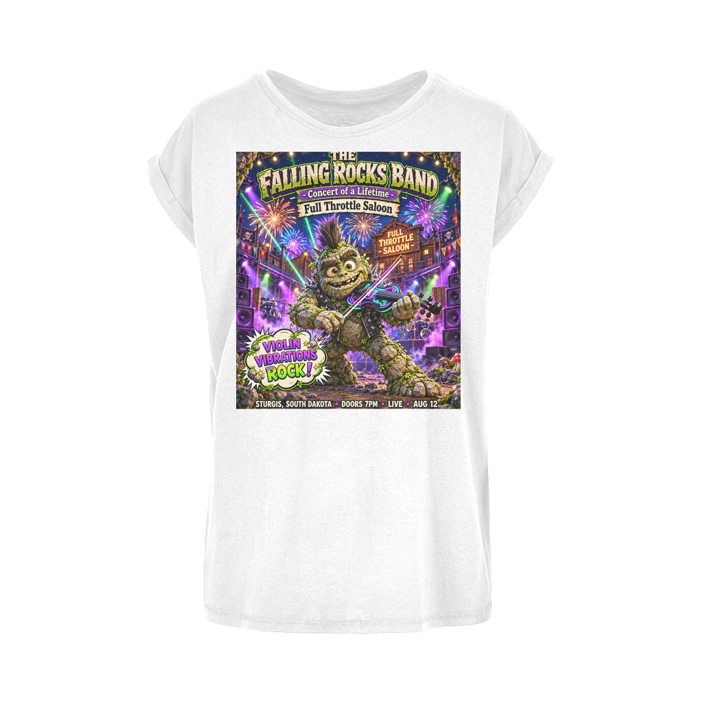 Falling Rocks COllection Women's Extended Shoulder T-Shirt XS-5XL