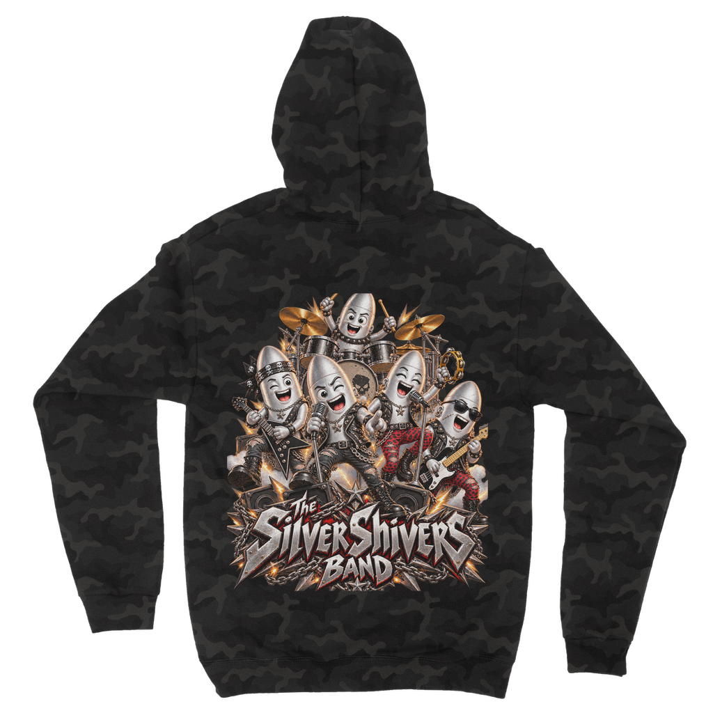 The Silver Shivers Band Camouflage Adult Hoodie