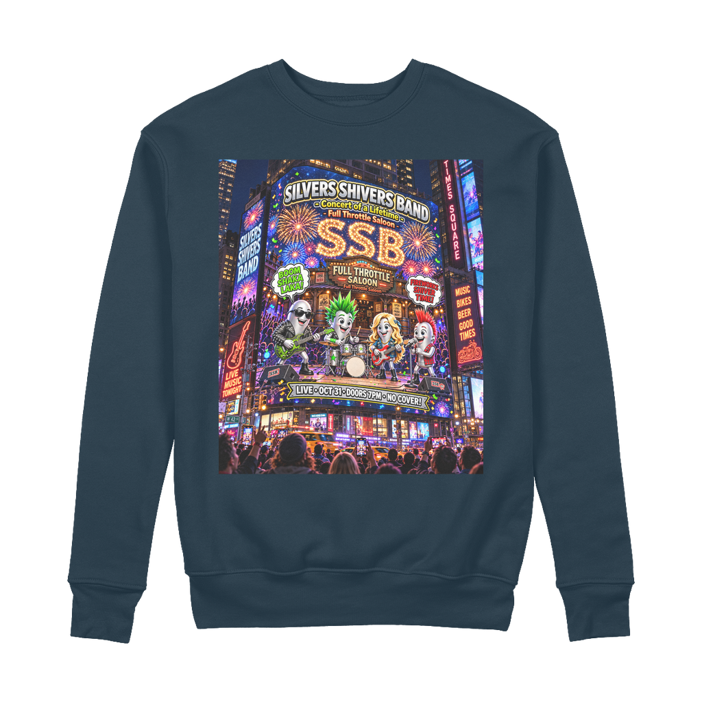 The Silver Shivers Band 100% Organic Cotton Sweatshirt