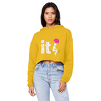 SARCASM 105 Cropped Raw Edge Boyfriend Hoodie