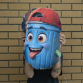 Trash Can Row Giant Face Cushion