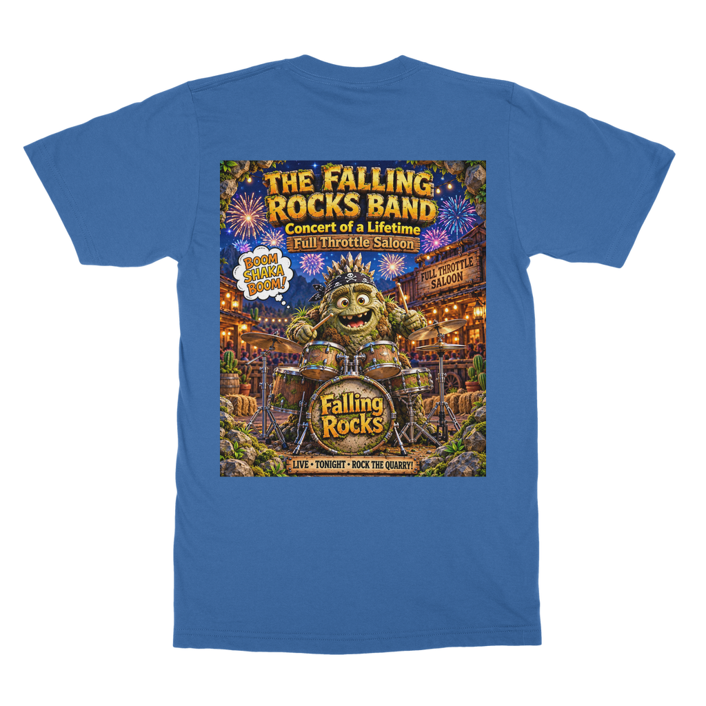 Falling Rocks Collection Classic Heavy Cotton Adult T-Shirt