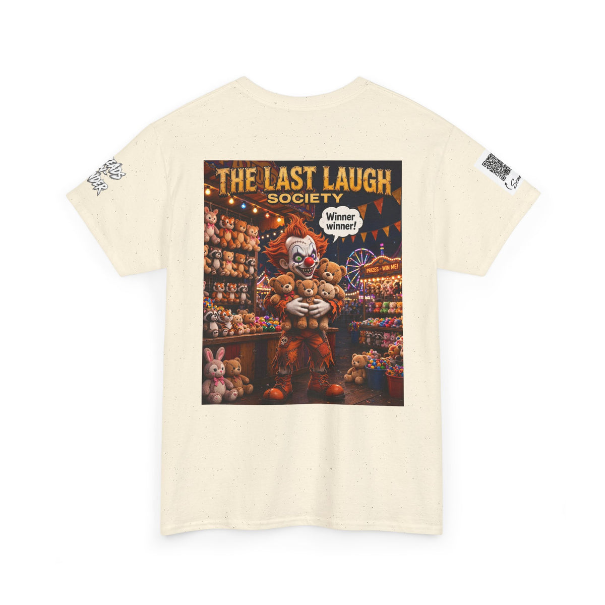 The Last Laugh Society Tee #157 — Carnival Clown Horror Graphic T-Shirt