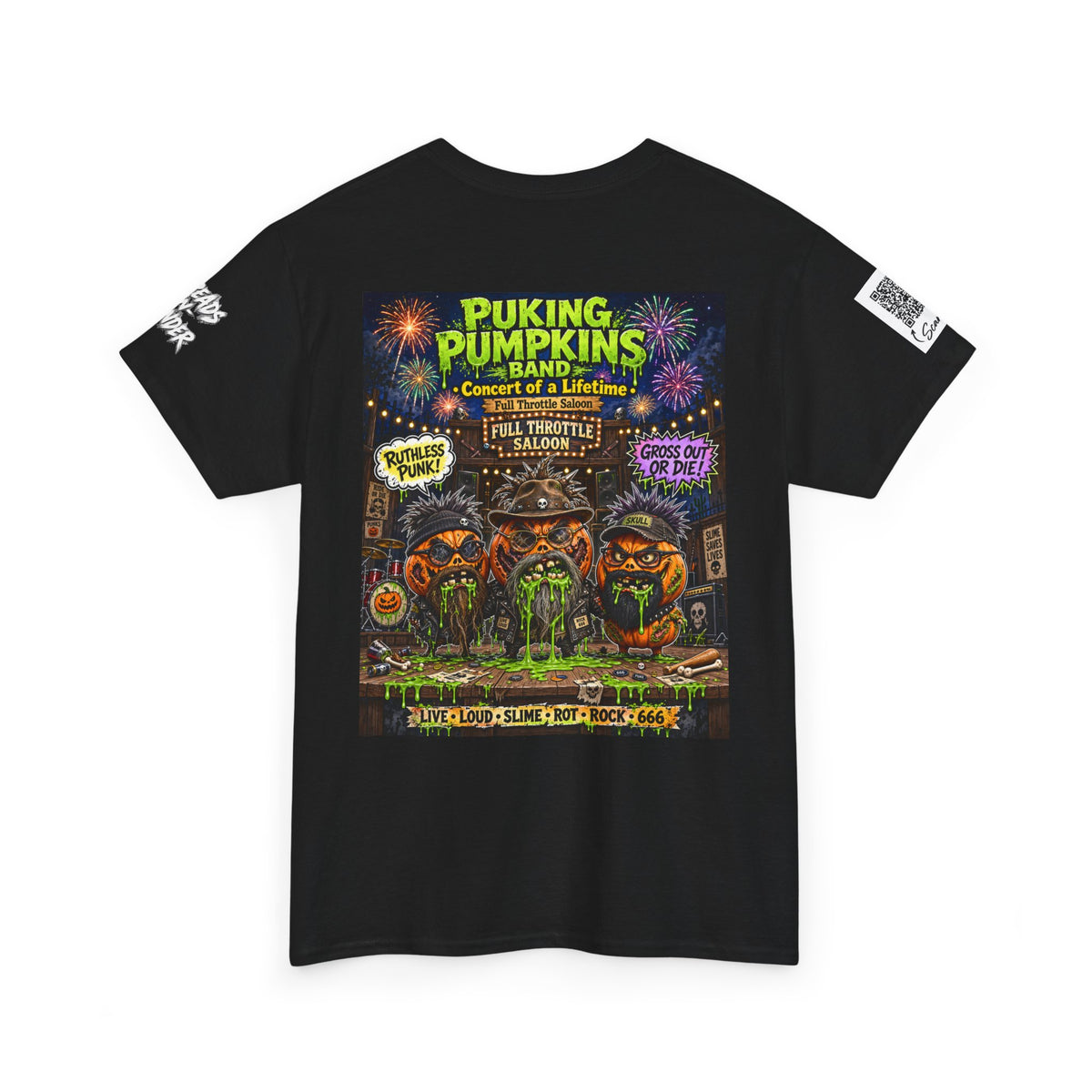 The puking Pumpkins Band #00— Concert of Life - Horror Graphic T-Shirt