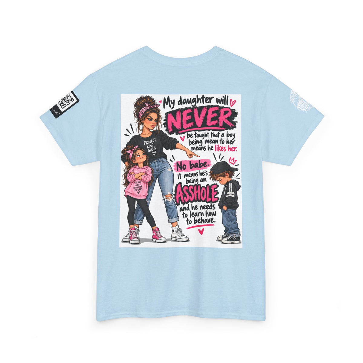Mean Boys Are Assholes — Protective Mom Back Graphic Tee