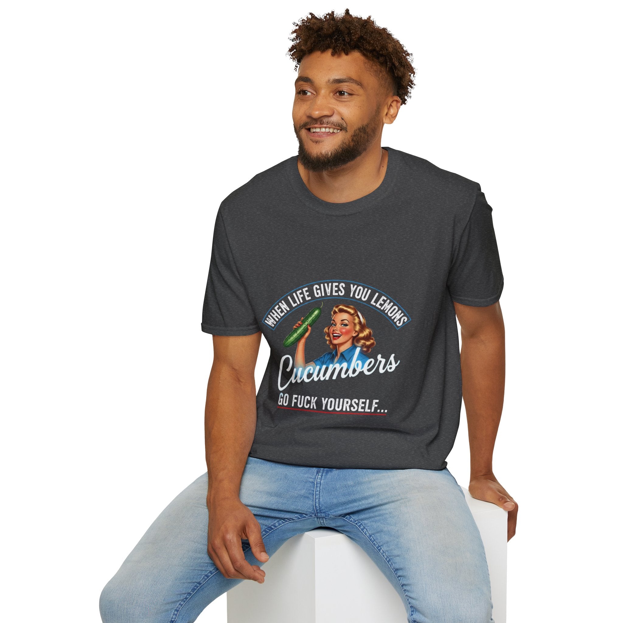 T-Shirt — "When Life Gives You Lemons... Cucumbers" Vintage Retro Graphic Tee