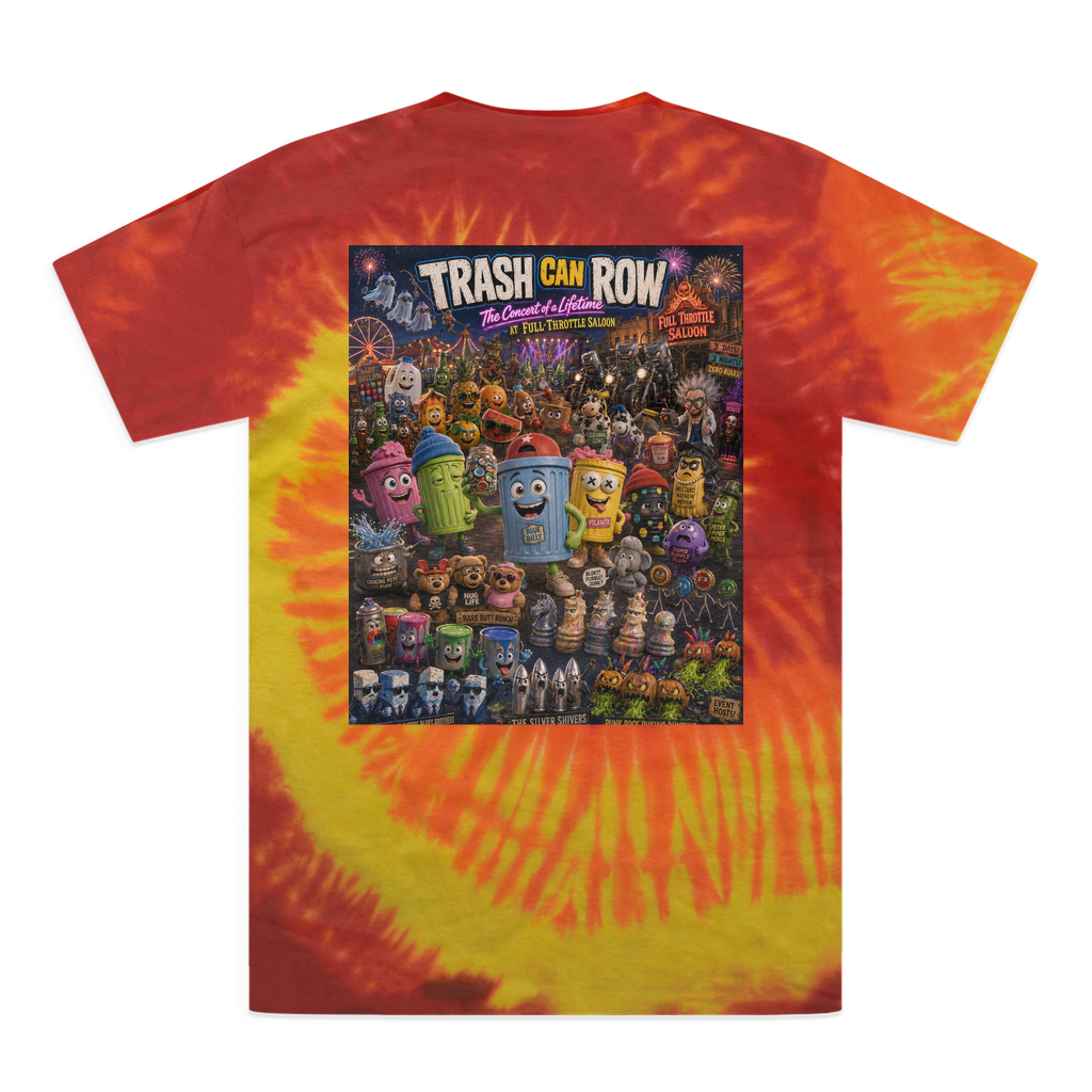 Trash Can Row CONCERT FOR A LIFETIME Tie-Dye T-Shirt
