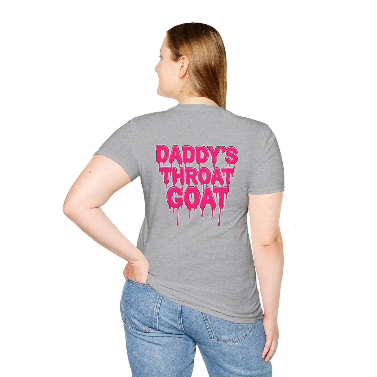 Graphic Tee — "Daddy's Throat" Drip Lettering Shirt