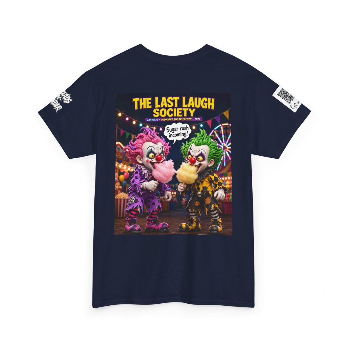 The Last Laugh Society Tee #129 — Carnival Clown Horror Graphic T-Shirt