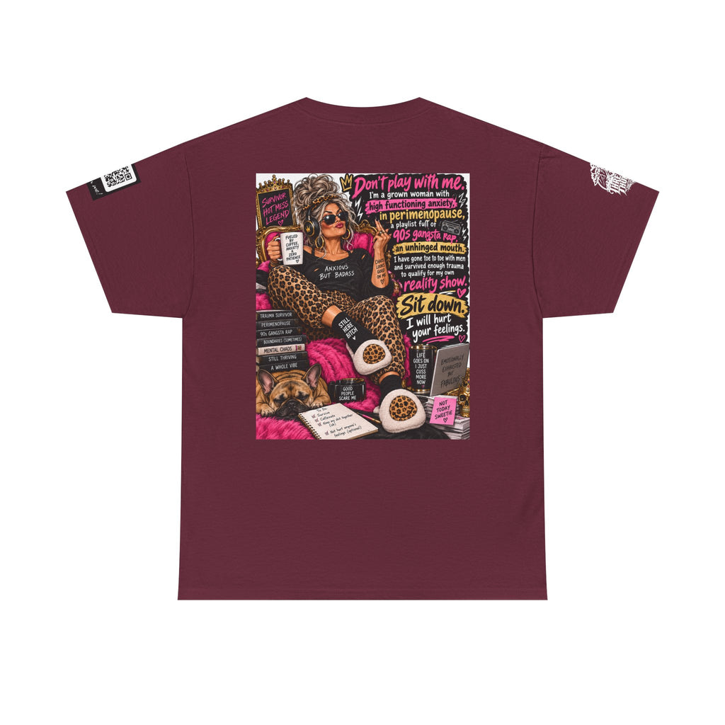 Grown Woman in Premenopause — 90s Gangsta Rap Back Graphic Tee