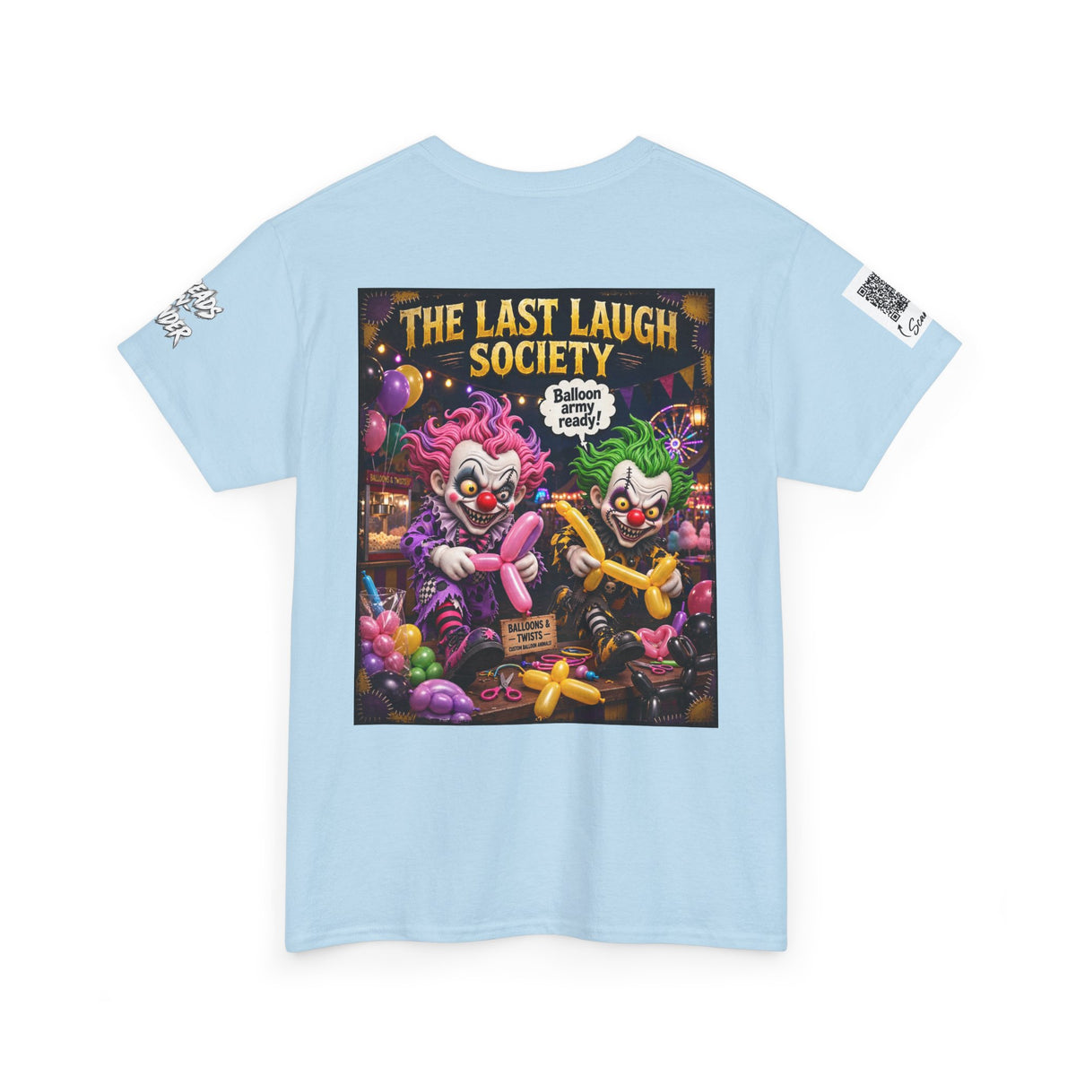 The Last Laugh Society Tee #130 — Carnival Clown Horror Graphic T-Shirt