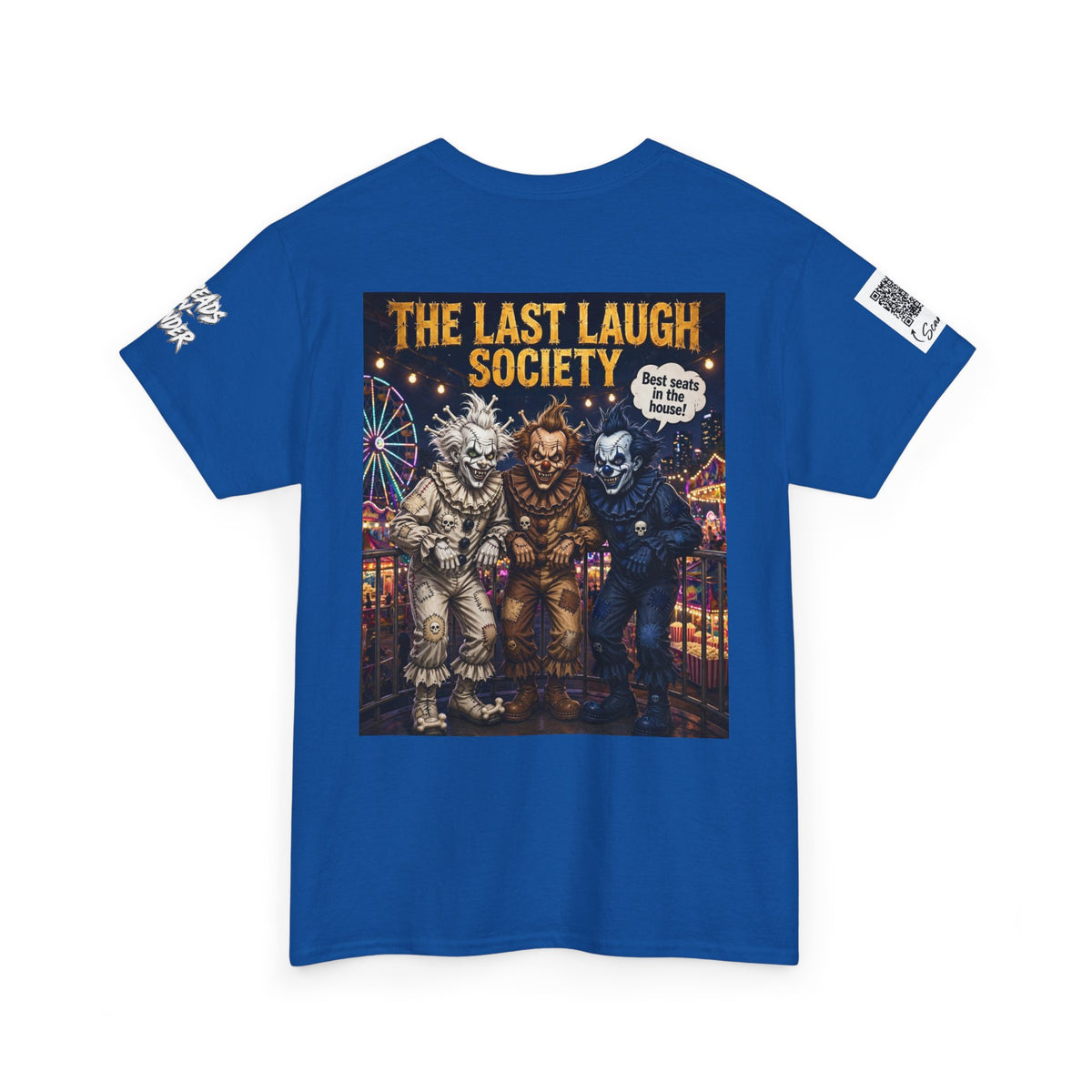 Last Laugh Society Tee #102 — Carnival Clown Horror Graphic T-Shirt