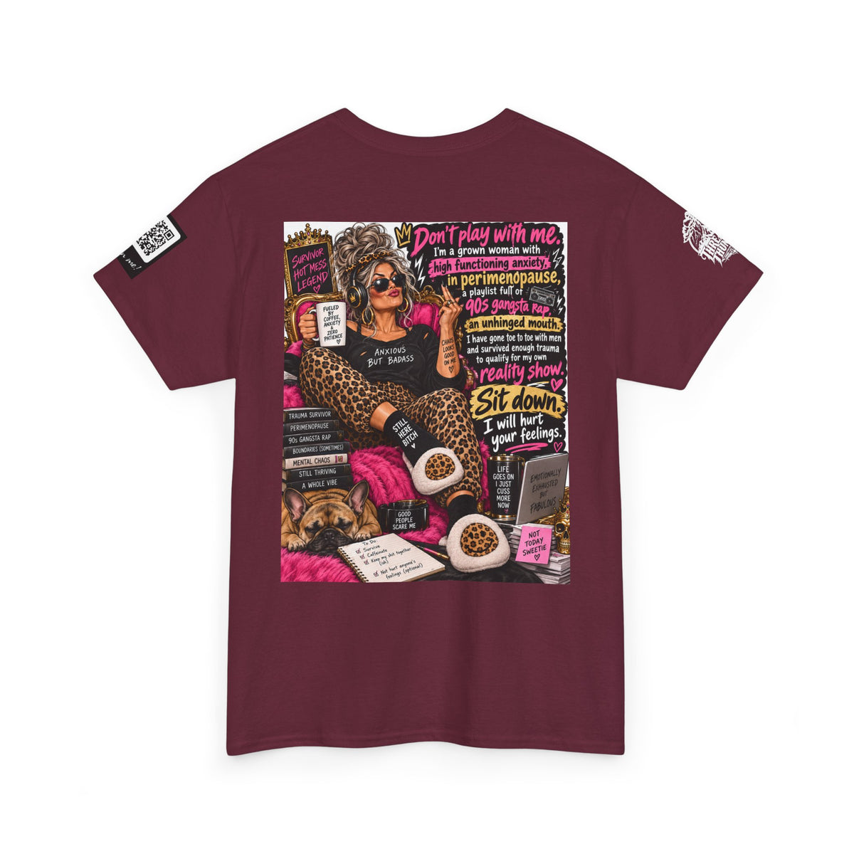 Grown Woman in Premenopause — 90s Gangsta Rap Back Graphic Tee