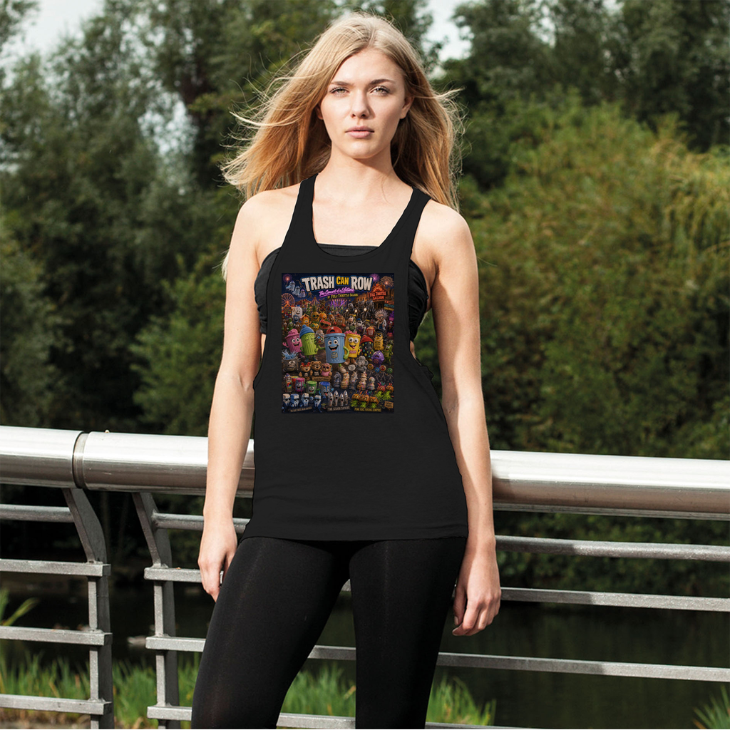 Trash Can Row CONCERT FOR A LIFETIME Women's Loose Racerback Tank Top