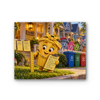 Trash Can Row – Premium Stretched Canvas