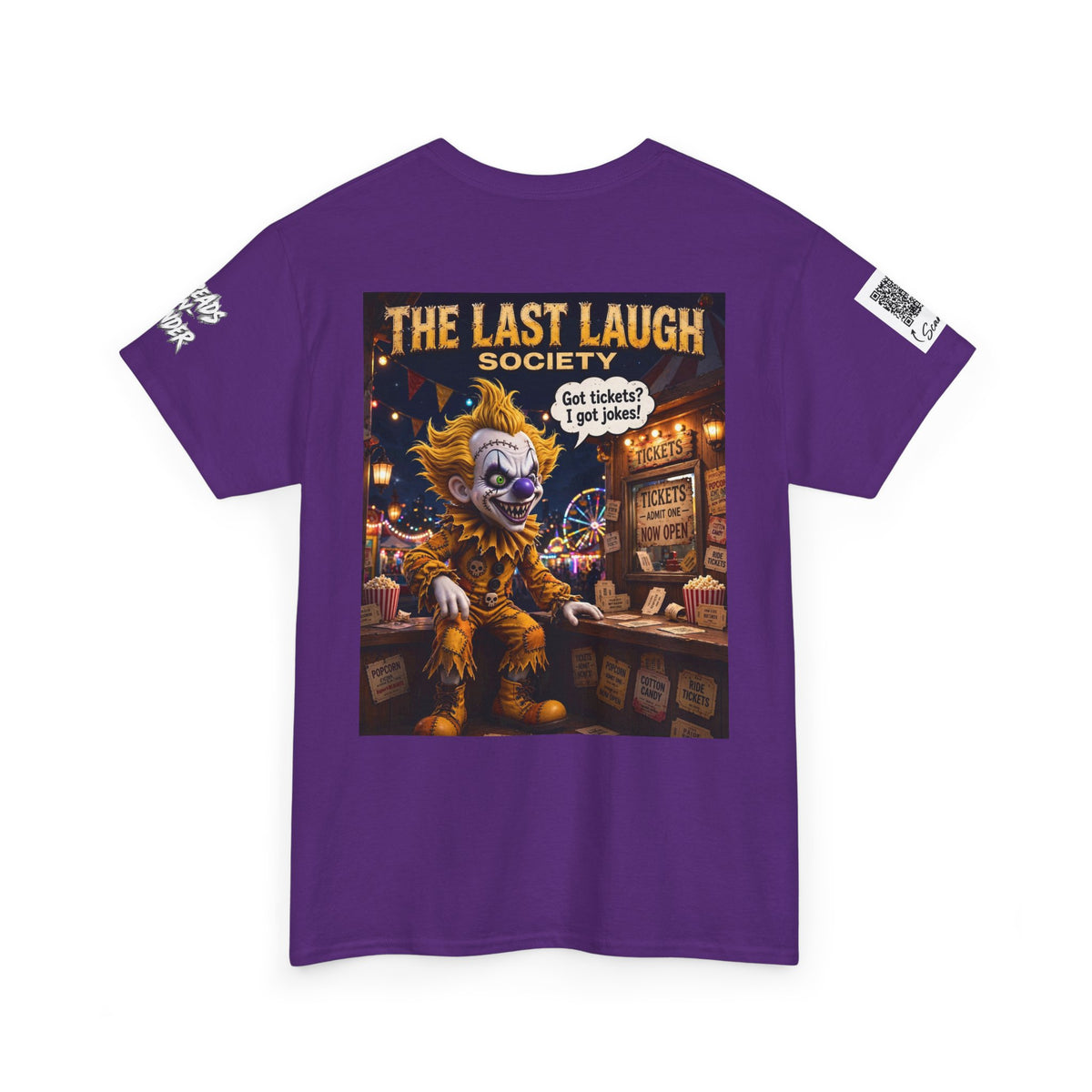 The Last Laugh Society Tee #164 — Carnival Clown Horror Graphic T-Shirt