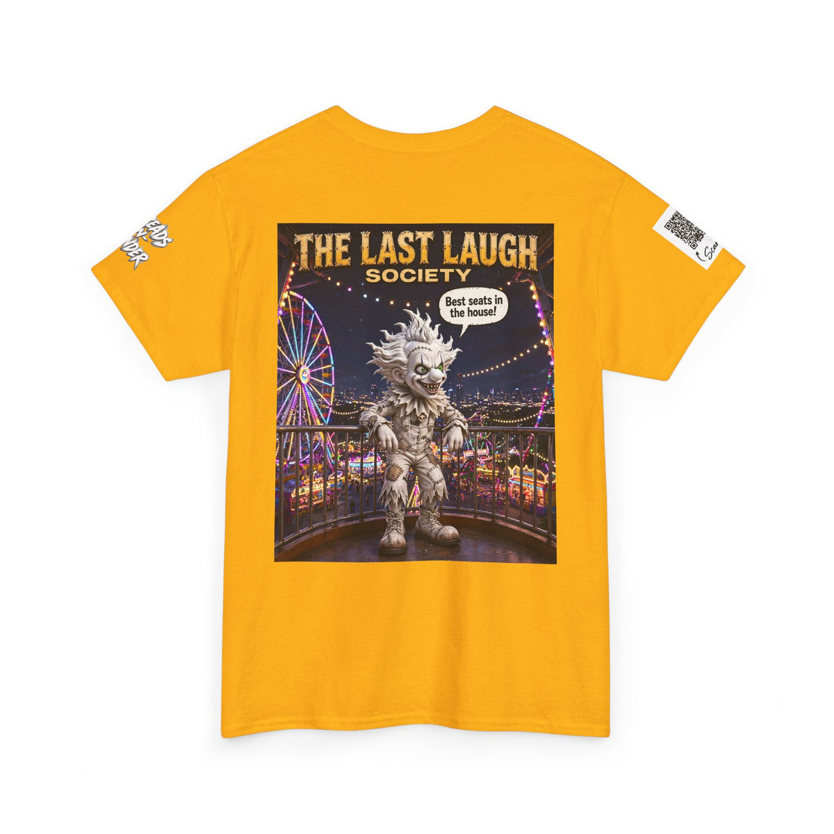 The Last Laugh Society Tee #109 — Carnival Clown Horror Graphic T-Shirt